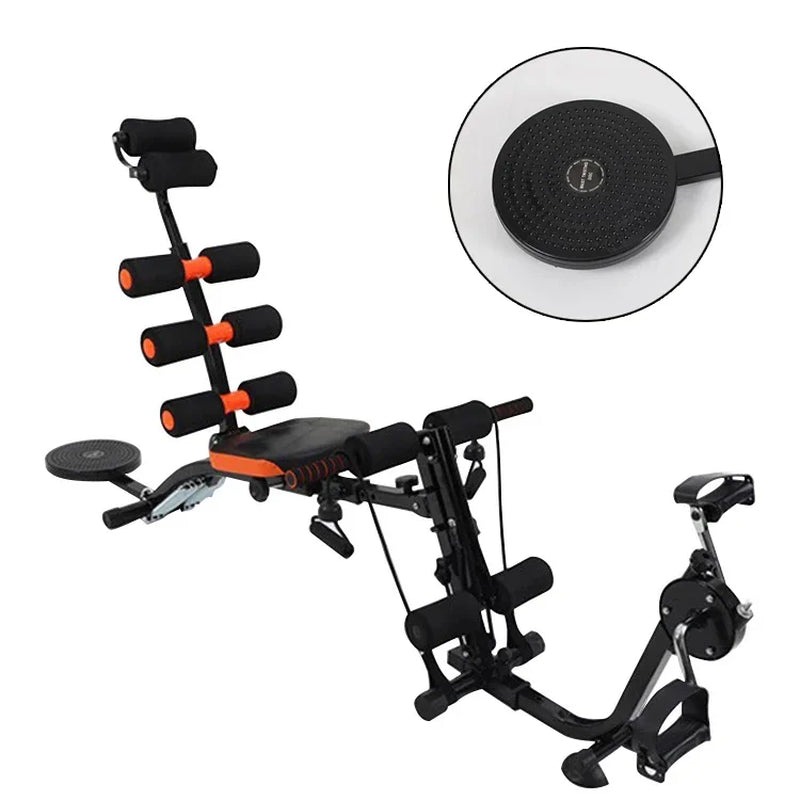 High Quality Gym Equipment Adjustable Multifunctional Abdomen Machine Six 6 Pack Care with Pedal and Waist Plate