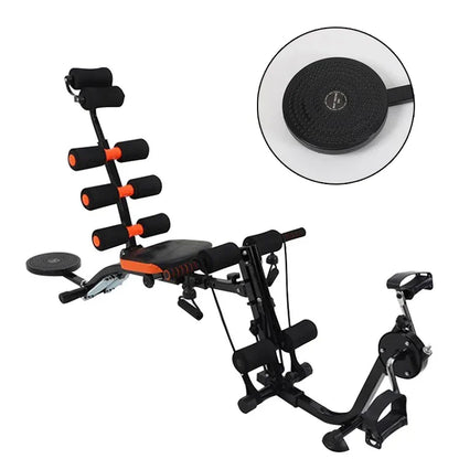 High Quality Gym Equipment Adjustable Multifunctional Abdomen Machine Six 6 Pack Care with Pedal and Waist Plate